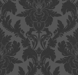 TAPETA ORNAMENT CZARNY GLAMOUR GRANDECO 24H