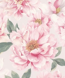 TAPETA DUŻE KWIATY PEONIE 201345 RASCH 24H 