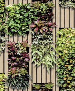 Tapeta LAMELE ŚCIANA Z LIŚĆMI  M79404 ARTIFICE