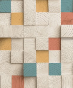 Tapeta DREWNIANE KLOCKI M80101 ARTIFICE