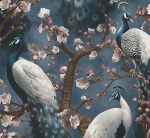 Tapeta ORIENTALNE PTAKI PEACOCK 10414-08 ERISMANN 